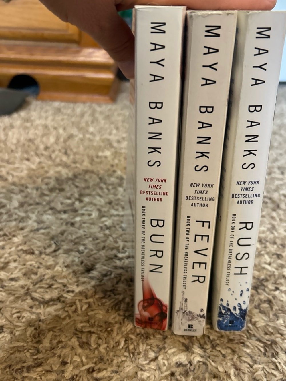 White Paperback Book Set - Burn, Fever, Rush (White)